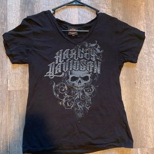Harley Davidson V Neck Tee